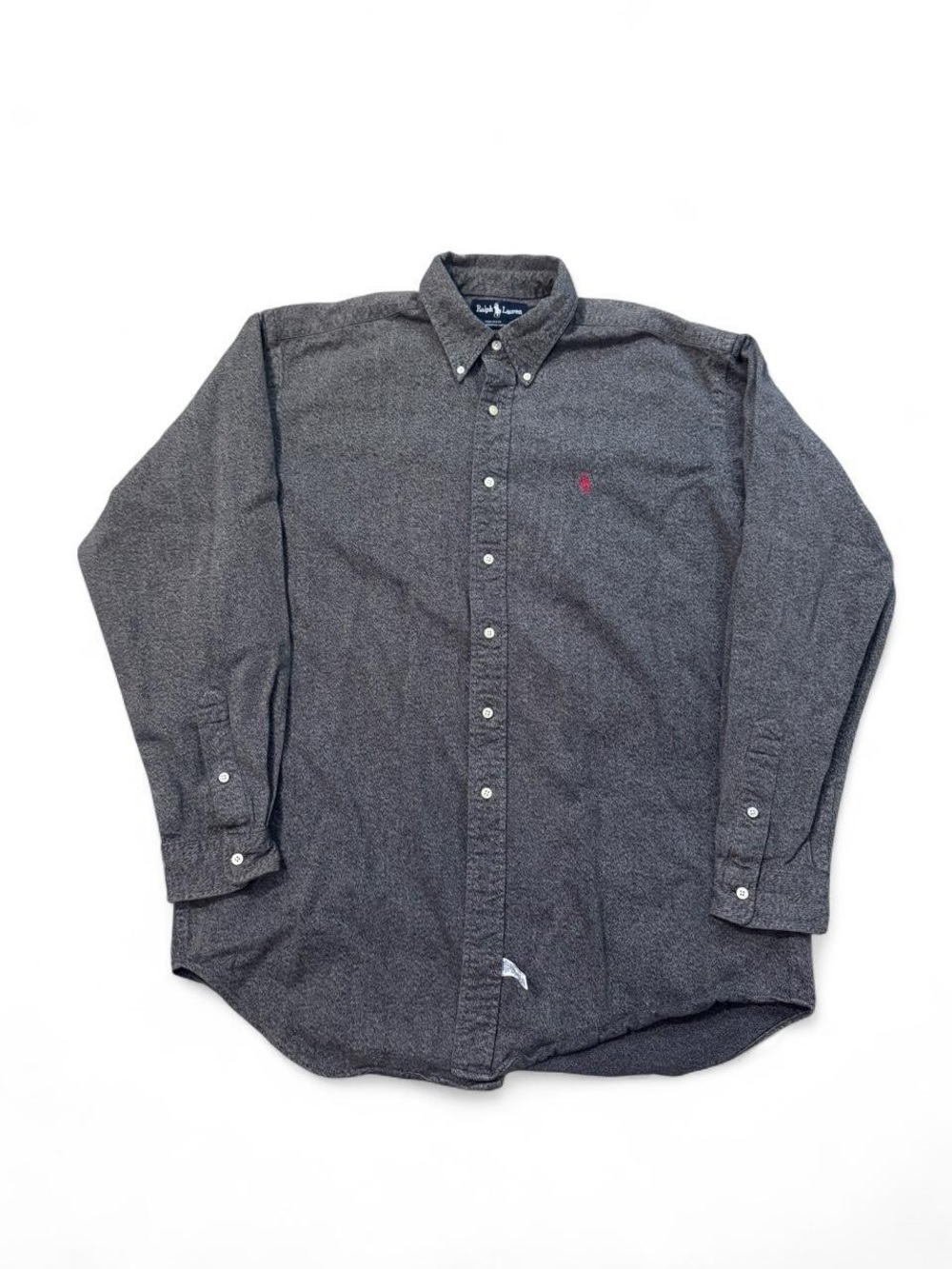 Vintage 90s Polo Ralph Lauren Blaire button down shirt heavyweight grey L mens